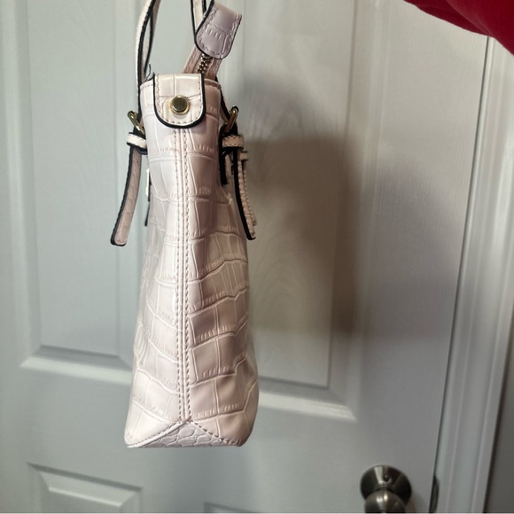 Anne Klein Crocodile-Embossed Tote Bag Light Pink - Picture 2 of 9